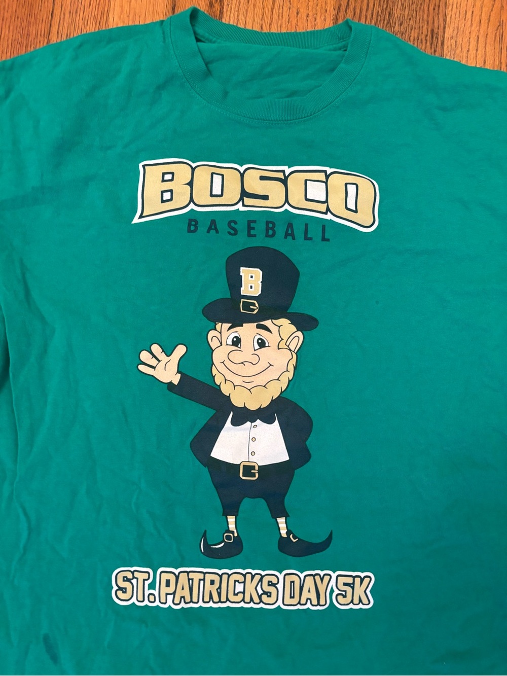 St John Bosco Braves High School St Patrick’s Day 5K T-Shirt Adult Unisex Size M - Picture 2 of 5